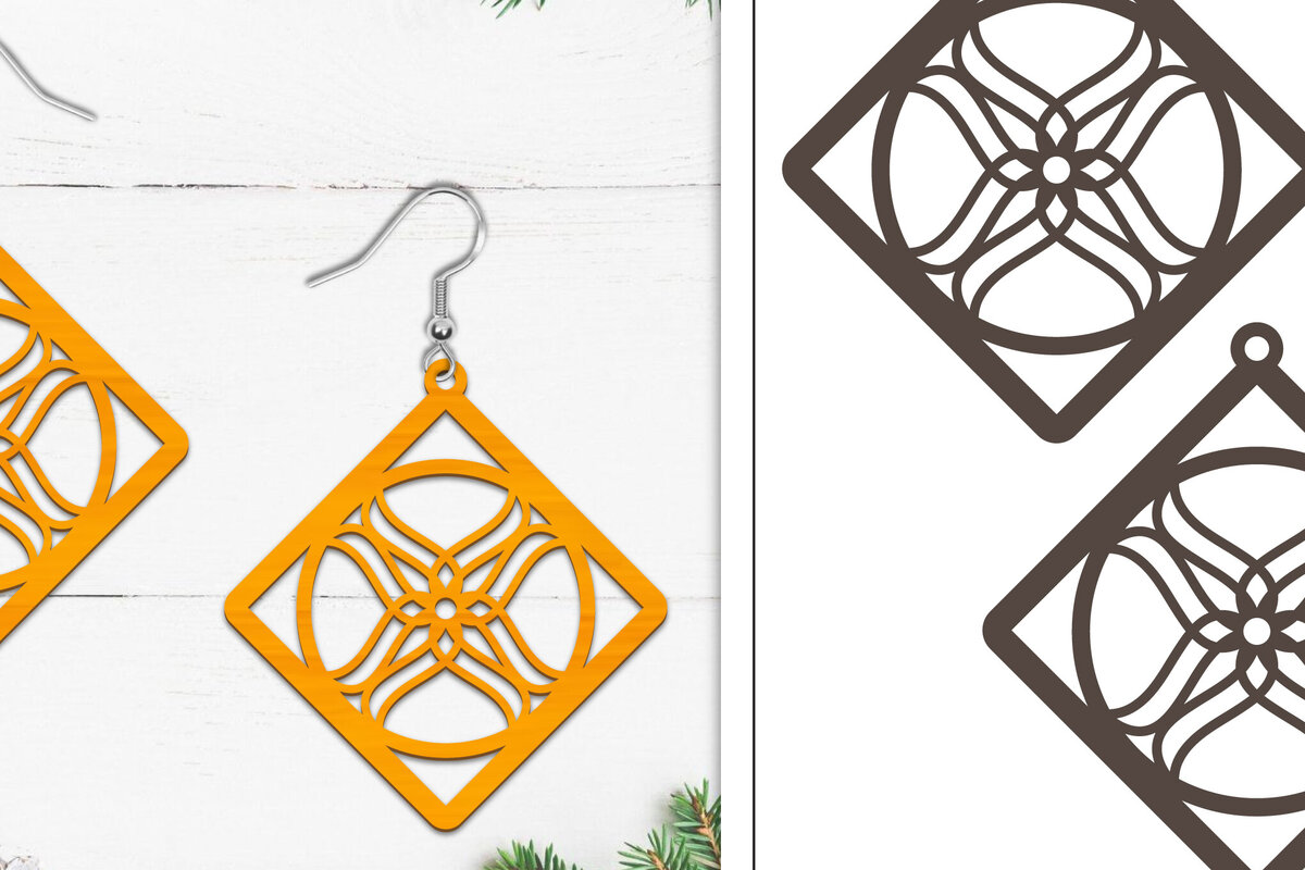 Intra απο ξύλο plywood 3mm-4mm πάχος 20 Σκουλαρίκια Mandala Σχεδιασμός Δίασταση 3x3 cm INTRAFABR-103322416 - Image 9