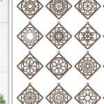 Intra απο ξύλο plywood 3mm-4mm πάχος 20 Σκουλαρίκια Mandala Σχεδιασμός Δίασταση 3×3 cm INTRAFABR-103398307