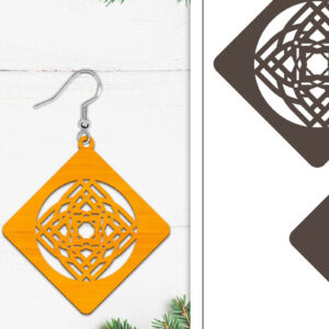 Intra απο ξύλο plywood 3mm-4mm πάχος 20 Σκουλαρίκια Mandala Σχεδιασμός Δίασταση 3x3 cm INTRAFABR-103836222 - Image 3