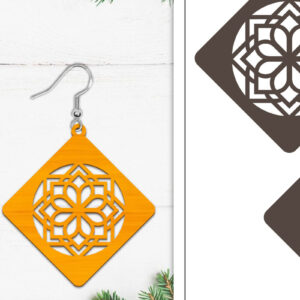 Intra απο ξύλο plywood 3mm-4mm πάχος 20 Σκουλαρίκια Mandala Σχεδιασμός Δίασταση 3x3 cm INTRAFABR-103836222 - Image 7