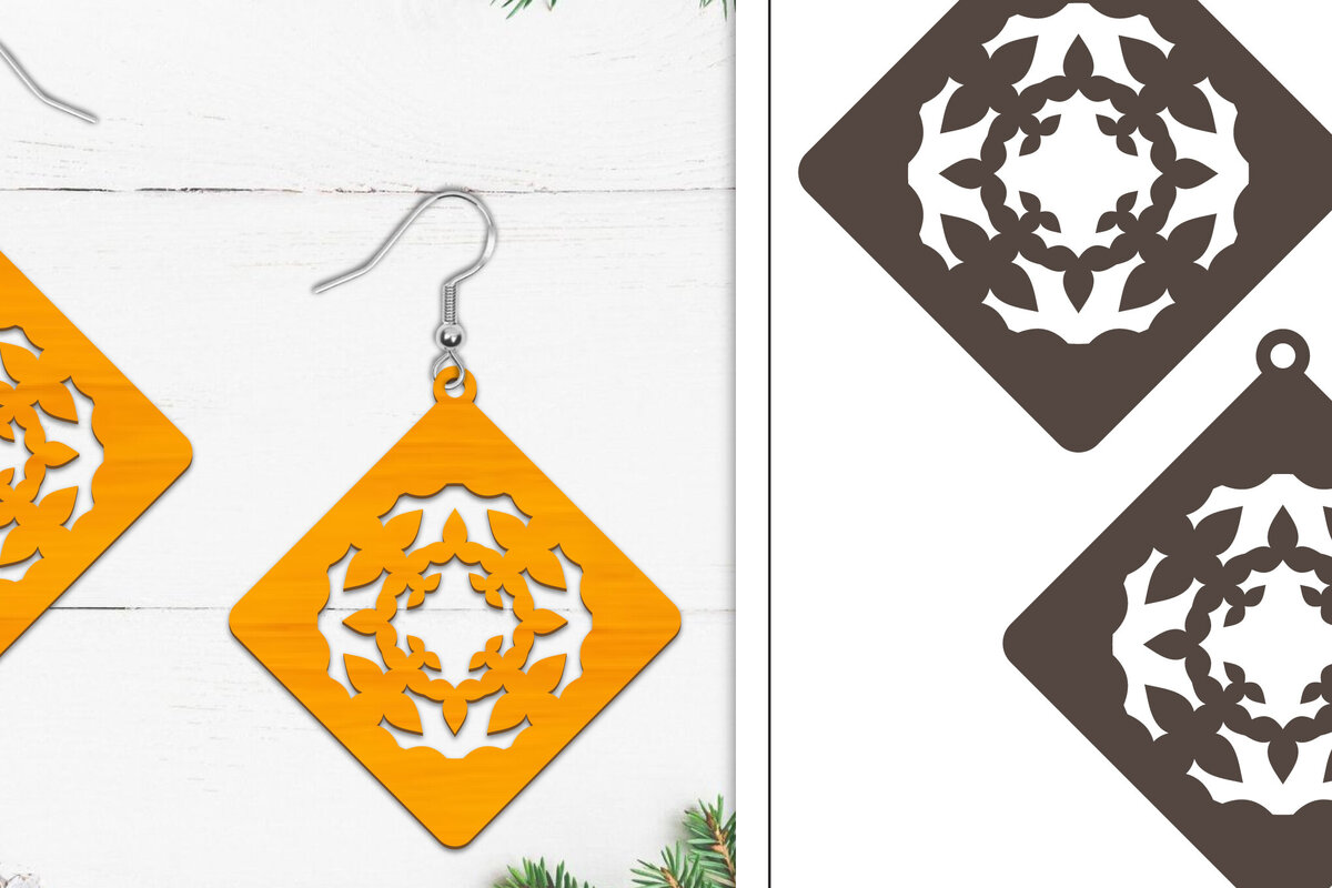 Intra απο ξύλο plywood 3mm-4mm πάχος 20 Σκουλαρίκια Mandala Σχεδιασμός Δίασταση 3x3 cm INTRAFABR-103836222 - Image 10