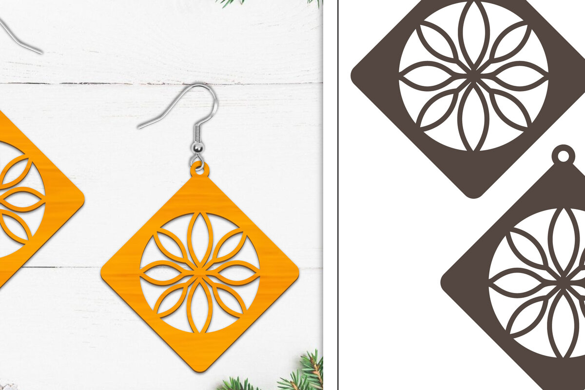 Intra απο ξύλο plywood 3mm-4mm πάχος 20 Σκουλαρίκια Mandala Σχεδιασμός Δίασταση 3x3 cm INTRAFABR-103836222 - Image 9