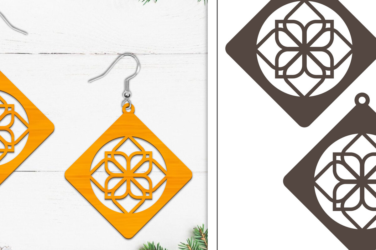 Intra απο ξύλο plywood 3mm-4mm πάχος 20 Σκουλαρίκια Mandala Σχεδιασμός Δίασταση 3x3 cm INTRAFABR-103836222 - Image 18