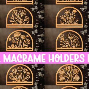 Intra απο ξύλο plywood 3mm-4mm πάχος 20 Floral Macrame Holder Cut  Δίασταση 15x15 cm INTRAFABR-120824556