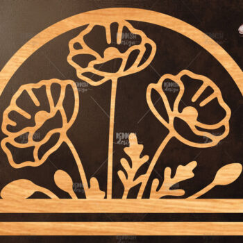 Intra απο ξύλο plywood 3mm-4mm πάχος 20 Floral Macrame Holder Cut  Δίασταση 15x15 cm INTRAFABR-120824556 - Image 5
