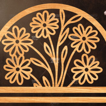 Intra απο ξύλο plywood 3mm-4mm πάχος 20 Floral Macrame Holder Cut  Δίασταση 15x15 cm INTRAFABR-120824556 - Image 8