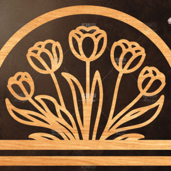 Intra απο ξύλο plywood 3mm-4mm πάχος 20 Floral Macrame Holder Cut  Δίασταση 15x15 cm INTRAFABR-120824556 - Image 9