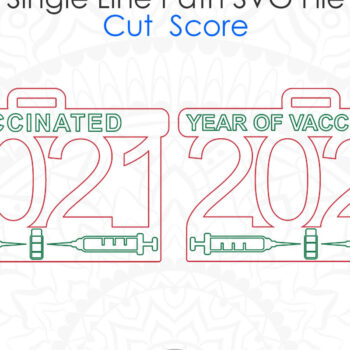 Intra απο ξύλο plywood 3mm-4mm πάχος 2021 Vaccine Ornament Δίασταση 8x8 cm INTRAFABR-12132556 - Image 2