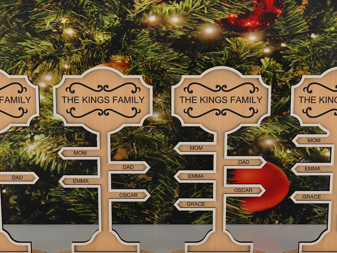 Intra απο ξύλο plywood 3mm-4mm πάχος 2024 Προσαρμοσμένες πινακίδες ονομάτων μελών οικογένειας Δίασταση 30x20 cm INTRAFABR-80412211