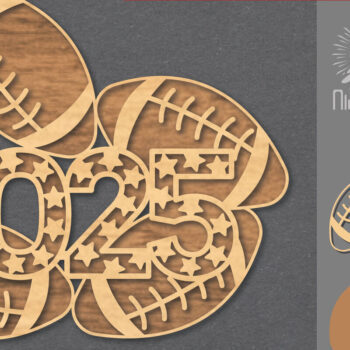 Intra απο ξύλο plywood 3mm-4mm πάχος αμερικανικού ποδοσφαίρου 2025 Δίασταση 15x15 cm INTRAFABR-112765341 - Image 1