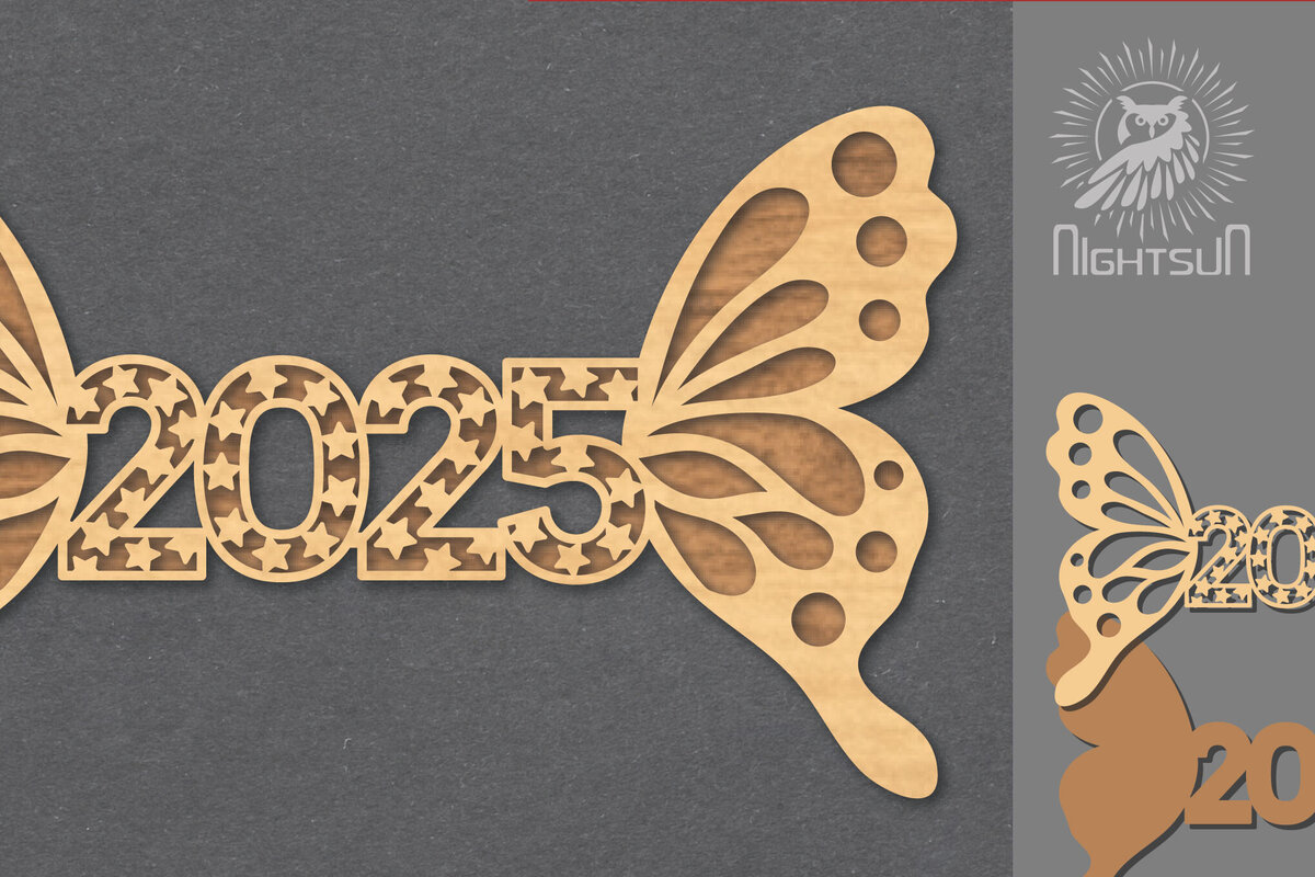 Intra απο ξύλο plywood 3mm-4mm πάχος 2025 Διακόσμηση κοπής με πεταλούδα 3 Δίασταση 15x15 cm INTRAFABR-112765592