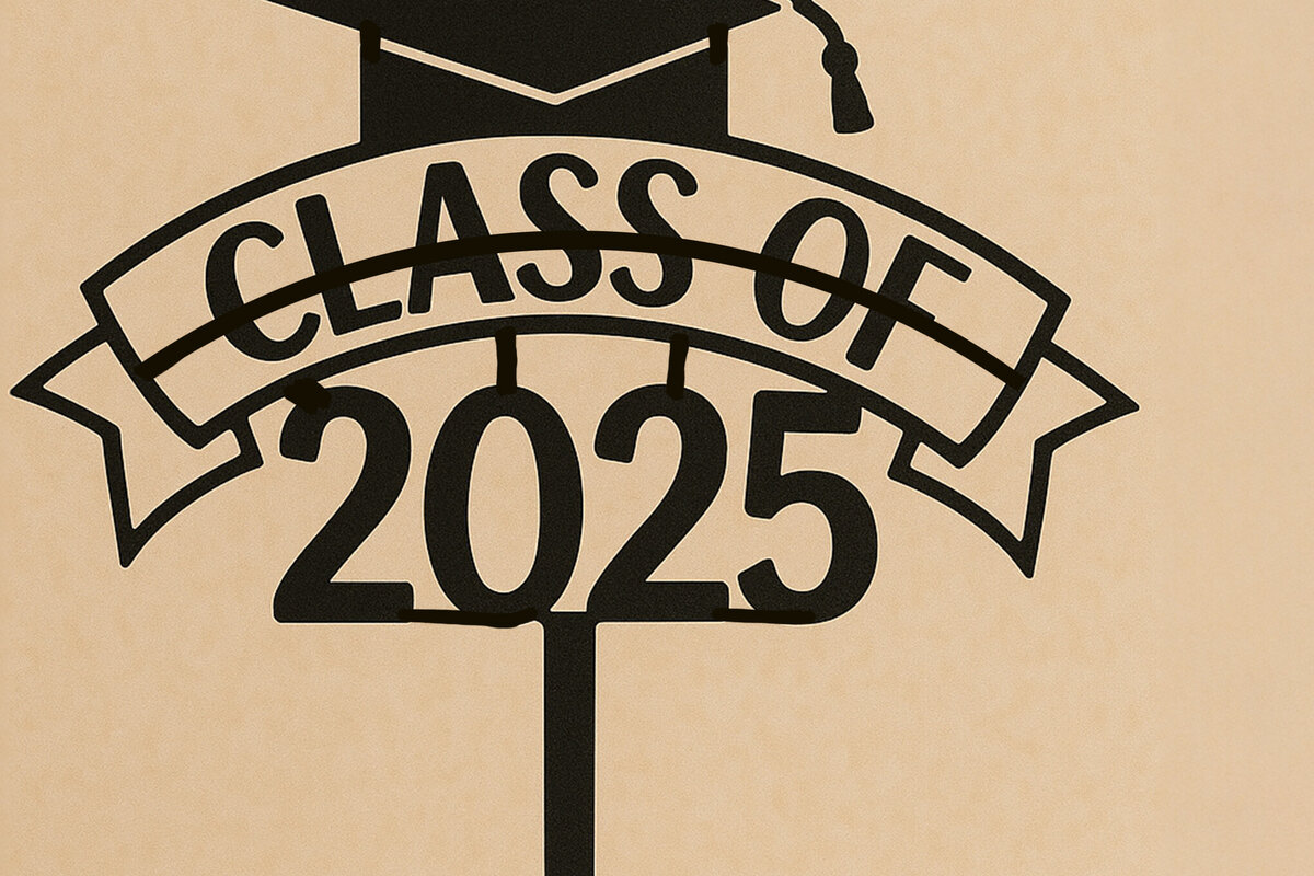 Intra απο ξύλο plywood 3mm-4mm πάχος 2025 Graduation Cake Topper Δίασταση 4x4 cm INTRAFABR-122146340 - Image 4