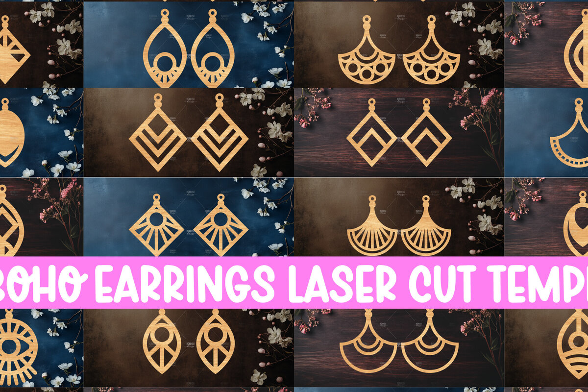 Intra απο ξύλο plywood 3mm-4mm πάχος 24 Σκουλαρίκια Boho Σκουλαρίκια Δίασταση 3x3 cm INTRAFABR-119113491