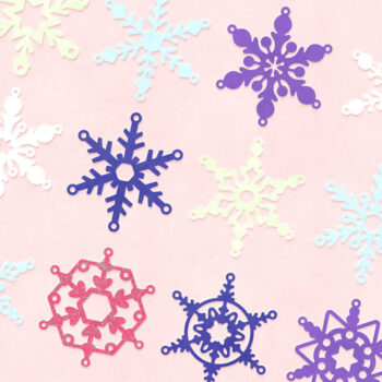 Intra απο ξύλο plywood 3mm-4mm πάχος 24 Snowflakes Cut  Δίασταση 8x8 cm INTRAFABR-111017362 - Image 4