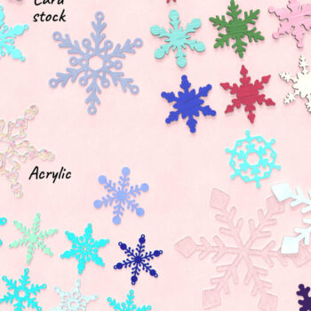 Intra απο ξύλο plywood 3mm-4mm πάχος 24 Snowflakes Cut  Δίασταση 8x8 cm INTRAFABR-111017362 - Image 6