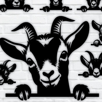 Intra απο ξύλο plywood 3mm-4mm πάχος Silhouette 25-PEEKING Goat Δίασταση 3600x3600 cm INTRAFABR-96219304 - Image 1