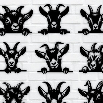 Intra απο ξύλο plywood 3mm-4mm πάχος Silhouette 25-PEEKING Goat Δίασταση 3600x3600 cm INTRAFABR-96219304 - Image 2