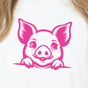 Intra απο ξύλο plywood 3mm-4mm πάχος Silhouette 25-PEEKING PIG Δίασταση 40x40 cm INTRAFABR-96805756 - Image 2