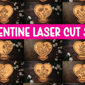Intra απο ξύλο plywood 3mm-4mm πάχος Βάση 25 Valentine Heart Δίασταση 15x15 cm INTRAFABR-114392679 - Image 1