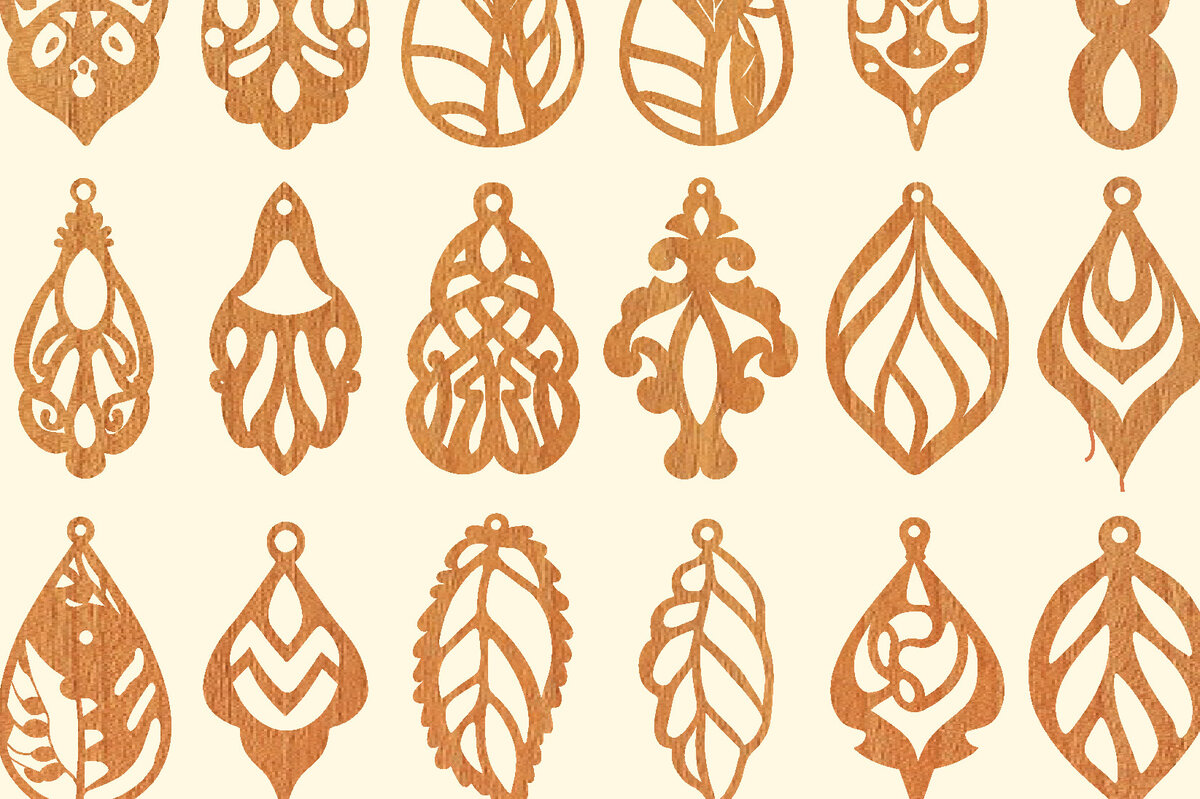 Intra απο ξύλο plywood 3mm-4mm πάχος 25 Ξύλινα Σκουλαρίκια Cut  Δίασταση 3x3 cm INTRAFABR-96657362