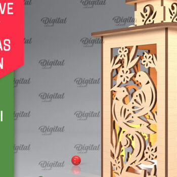 Intra απο ξύλο plywood 3mm-4mm πάχος 2st Day of Christmas Lantern Cut Δίασταση 15x15 cm INTRAFABR-103364182 - Image 1