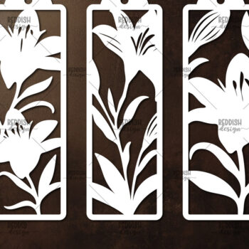 Intra απο ξύλο plywood 3mm-4mm πάχος 3 Floral σελιδοδείκτες Paper Cut Δίασταση 10x20 cm INTRAFABR-115815872 - Image 1