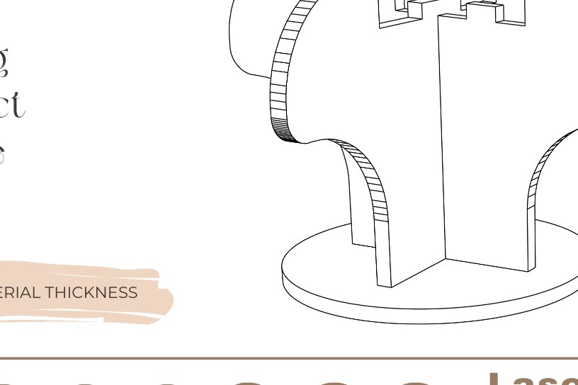 Intra απο ξύλο plywood 3mm-4mm πάχος 3 τεμάχια Κηροπήγιο Δίασταση 4x4 cm INTRAFABR-83395148