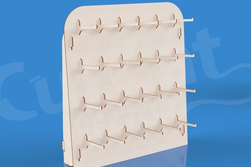 Intra απο ξύλο plywood 3mm-4mm πάχος 3 βάσεις για μπρελόκ με κουτί αποθήκευσης Δίασταση 6x6 cm INTRAFABR-123695264