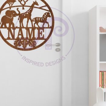 Intra απο ξύλο plywood 3mm-4mm πάχος Σήμα ονόματος 3 Safari Animals Δίασταση 6x6 cm INTRAFABR-110038455 - Image 3