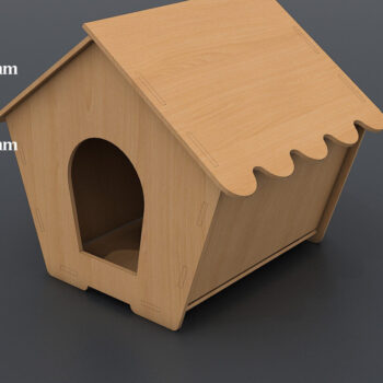 Intra απο ξύλο plywood 3mm-4mm πάχος λέιζερ 3 μεγεθών Dog Cat House 117 Δίασταση 30x20 cm INTRAFABR-60957776 - Image 1
