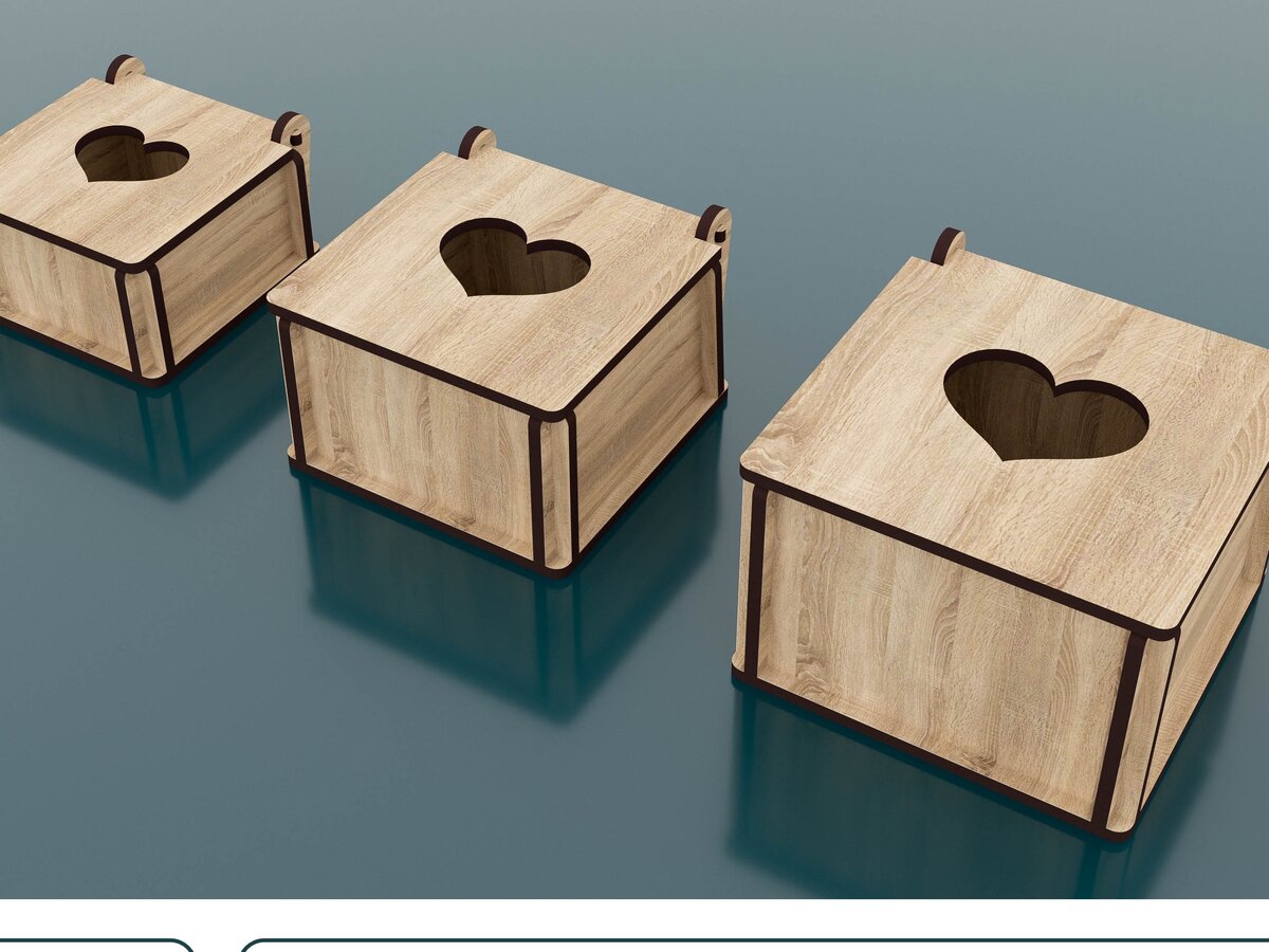 Intra απο ξύλο plywood 3mm-4mm πάχος 3 μεγέθη κουτιού με καπάκι Δίασταση 15x15 cm INTRAFABR-58201265