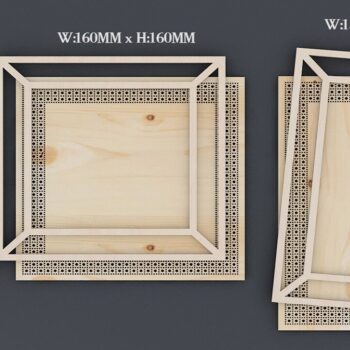 Intra απο ξύλο plywood 3mm-4mm πάχος κορνίζας από μπαστούνι από μπαστούνι 3 μεγεθών Δίασταση 20x30 cm INTRAFABR-37106241 - Image 2