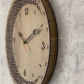 Intra απο ξύλο plywood 3mm-4mm πάχος Ρολόι τοίχου 3 μεγεθών , Led Lighted Δίασταση 30x20 cm INTRAFABR-39111459 - Image 6