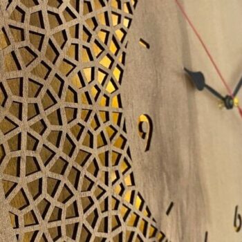 Intra απο ξύλο plywood 3mm-4mm πάχος Ρολόι τοίχου 3 μεγεθών , Led Lighted Δίασταση 30x20 cm INTRAFABR-39111459 - Image 7