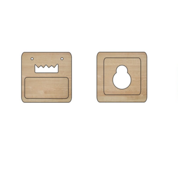 Intra απο ξύλο plywood 3mm-4mm πάχος Κρεμαστό υλικό 3 στυλ Δίασταση 30x20 cm INTRAFABR-10436565 - Image 1