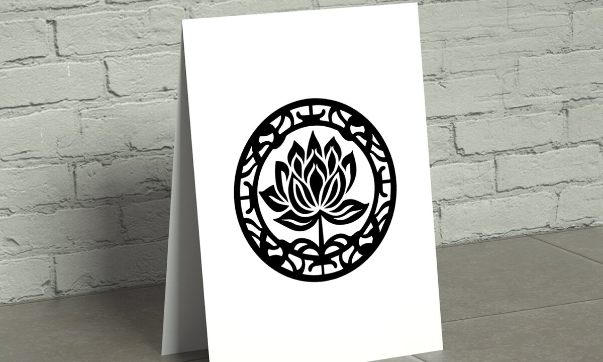 Intra απο ξύλο plywood 3mm-4mm πάχος 30 Lotus Silhouettes Δίασταση 15x15 cm INTRAFABR-72820537