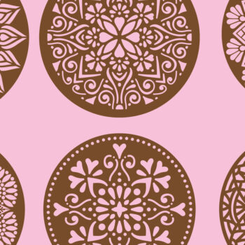 Intra απο ξύλο plywood 3mm-4mm πάχος 30 Μοντέρνο Διακοσμητικό Πάνελ Κύκλου Δίασταση 4x4 cm INTRAFABR-124552262 - Image 1