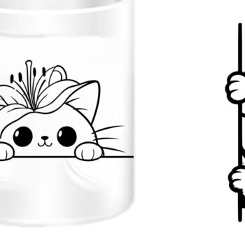 Intra απο ξύλο plywood 3mm-4mm πάχος 30 PEEKING CAT Silhouette Δίασταση 40x40 cm INTRAFABR-103393186 - Image 5