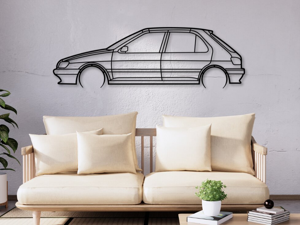 Intra απο ξύλο plywood 3mm-4mm πάχος 306 Silhouette, Car Wall Art Δίασταση 40x40 cm INTRAFABR-109684894