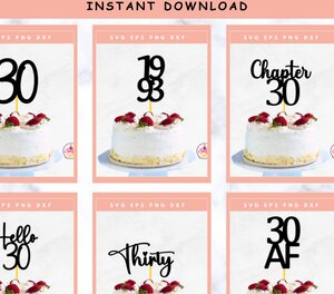 Intra απο ξύλο plywood 3mm-4mm πάχος 30ων γενεθλίων Cake Topper Δίασταση 15x15 cm INTRAFABR-70647290