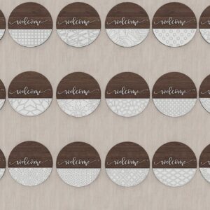 Intra απο ξύλο plywood 3mm-4mm πάχος 32 Δέσμη κρεμάστρας πόρτας, σχέδια κομμένα με λέιζερ Δίασταση 30×20 cm INTRAFABR-41601809
