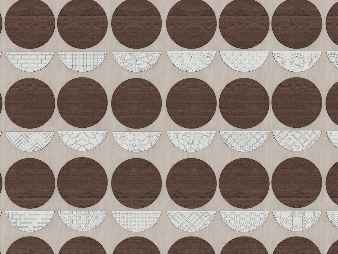Intra απο ξύλο plywood 3mm-4mm πάχος 32 Δέσμη κρεμάστρας πόρτας, σχέδια κομμένα με λέιζερ Δίασταση 30x20 cm INTRAFABR-41601809 - Image 2