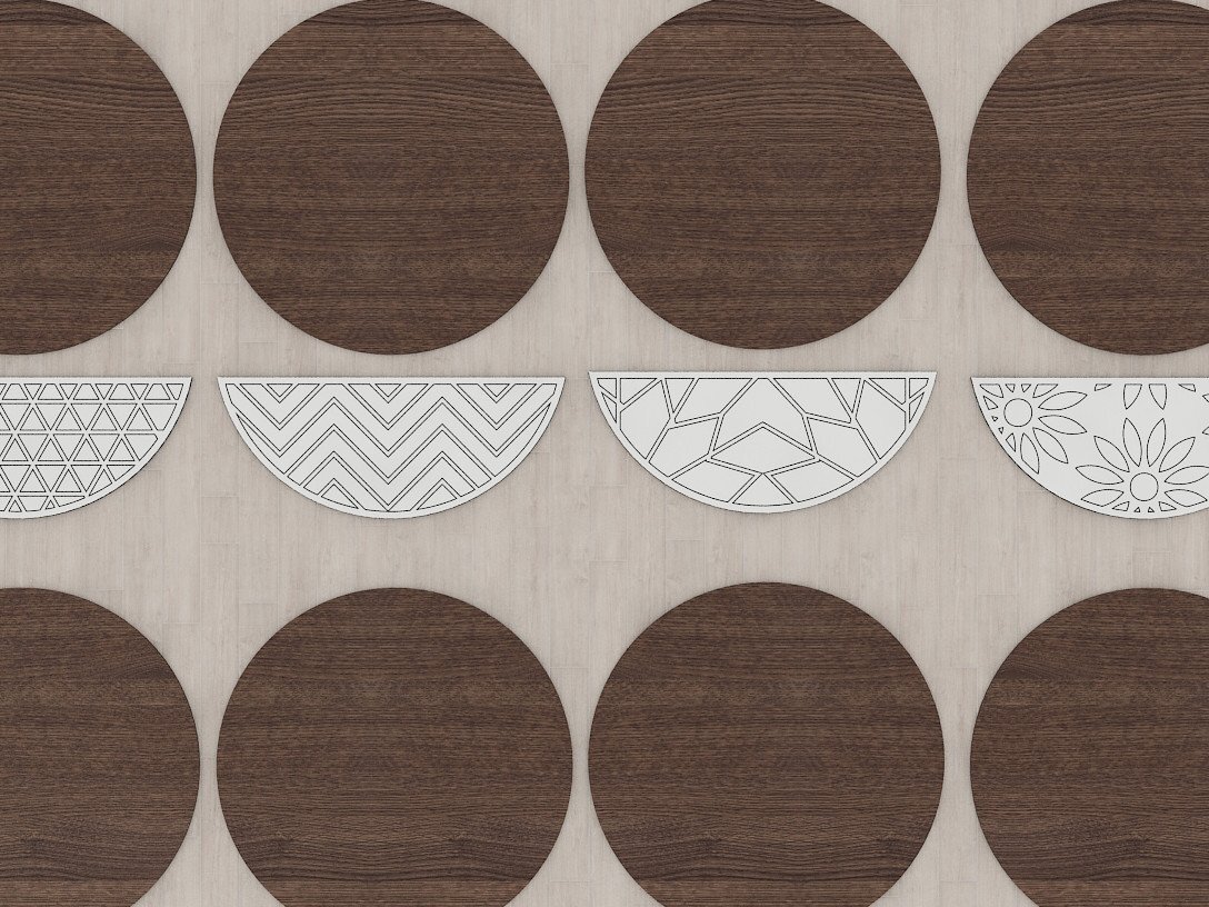 Intra απο ξύλο plywood 3mm-4mm πάχος 32 Δέσμη κρεμάστρας πόρτας, σχέδια κομμένα με λέιζερ Δίασταση 30x20 cm INTRAFABR-41601809 - Image 6