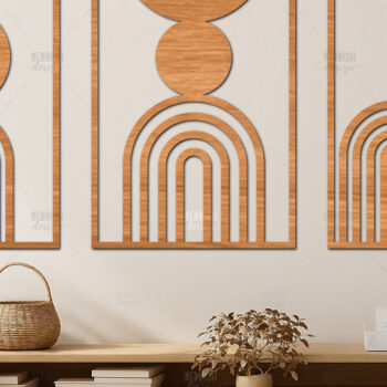 Intra απο ξύλο plywood 3mm-4mm πάχος κοπής με λέιζερ τοίχου 35 MCentury Δίασταση 40x40 cm INTRAFABR-121509865 - Image 2