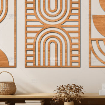 Intra απο ξύλο plywood 3mm-4mm πάχος κοπής με λέιζερ τοίχου 35 MCentury Δίασταση 40x40 cm INTRAFABR-121509865 - Image 5