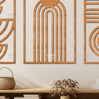 Intra απο ξύλο plywood 3mm-4mm πάχος κοπής με λέιζερ τοίχου 35 MCentury Δίασταση 40x40 cm INTRAFABR-121509865 - Image 6