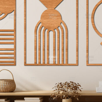 Intra απο ξύλο plywood 3mm-4mm πάχος κοπής με λέιζερ τοίχου 35 MCentury Δίασταση 40x40 cm INTRAFABR-121509865 - Image 7