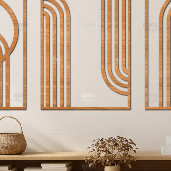 Intra απο ξύλο plywood 3mm-4mm πάχος κοπής με λέιζερ τοίχου 35 MCentury Δίασταση 40x40 cm INTRAFABR-121509865 - Image 8