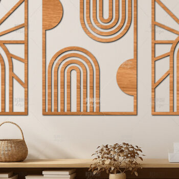 Intra απο ξύλο plywood 3mm-4mm πάχος κοπής με λέιζερ τοίχου 35 MCentury Δίασταση 40x40 cm INTRAFABR-121509865 - Image 9