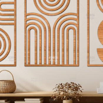 Intra απο ξύλο plywood 3mm-4mm πάχος κοπής με λέιζερ τοίχου 35 MCentury Δίασταση 40x40 cm INTRAFABR-121509865 - Image 10